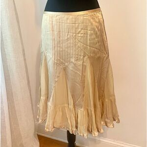 BANANA REPUBLIC Silk Skirt | Gold Skirt | Office Attire || Corporate Attire